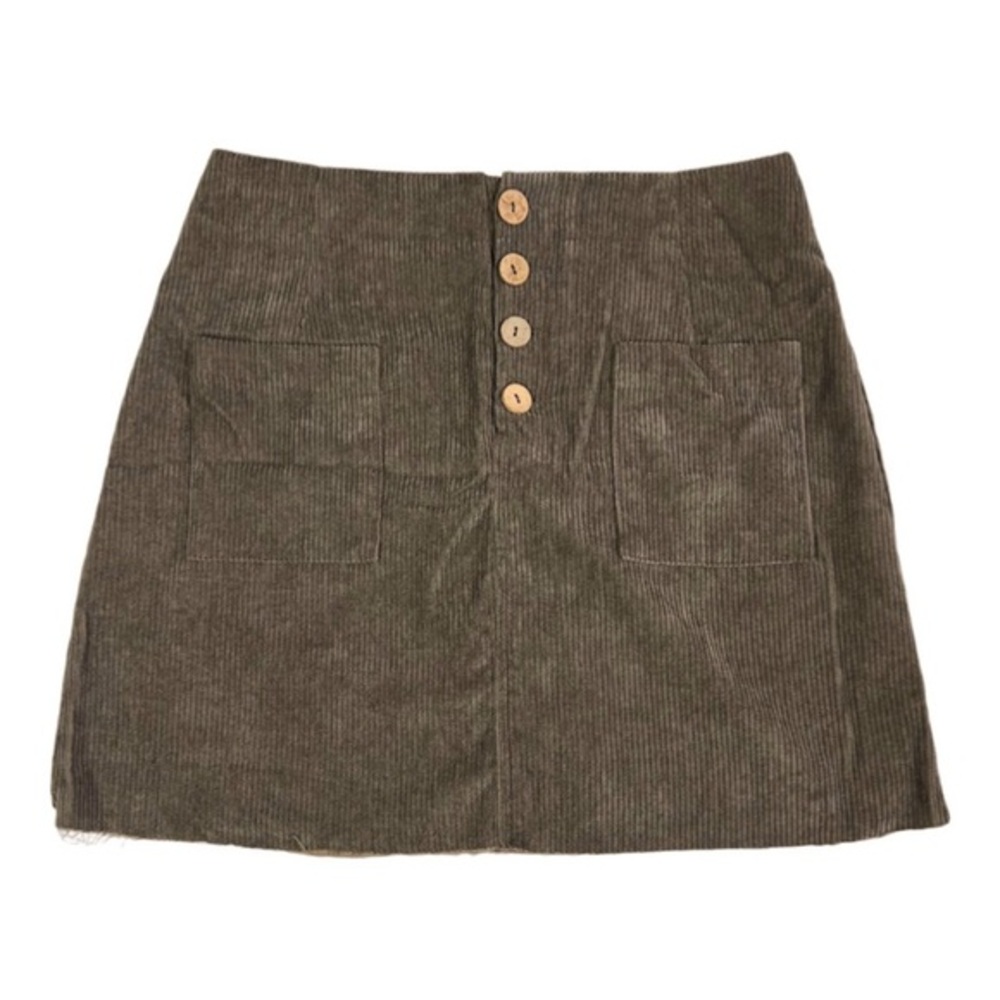 Altar'd State Suede Ribbed Mini Skirts - L